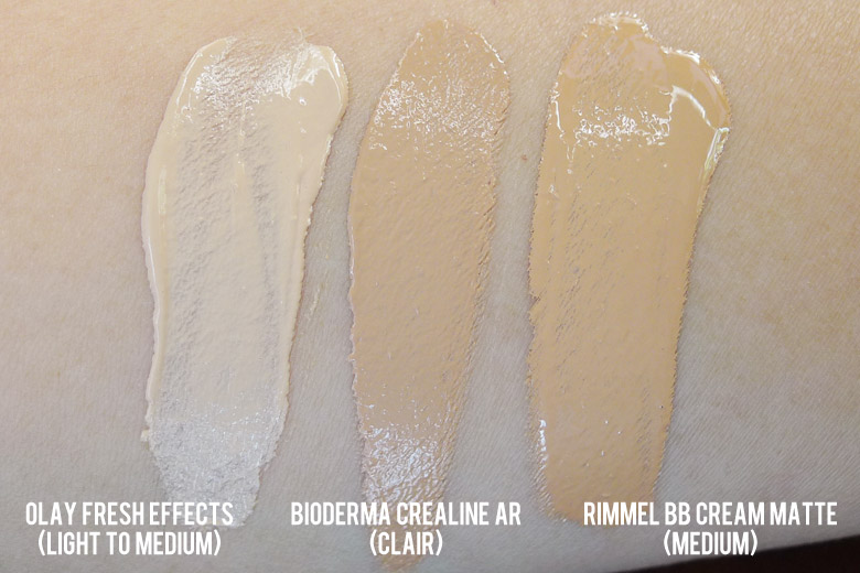 BB Creamlogy: Olay Fresh Effects, Bioderma Crealine and Rimmel
