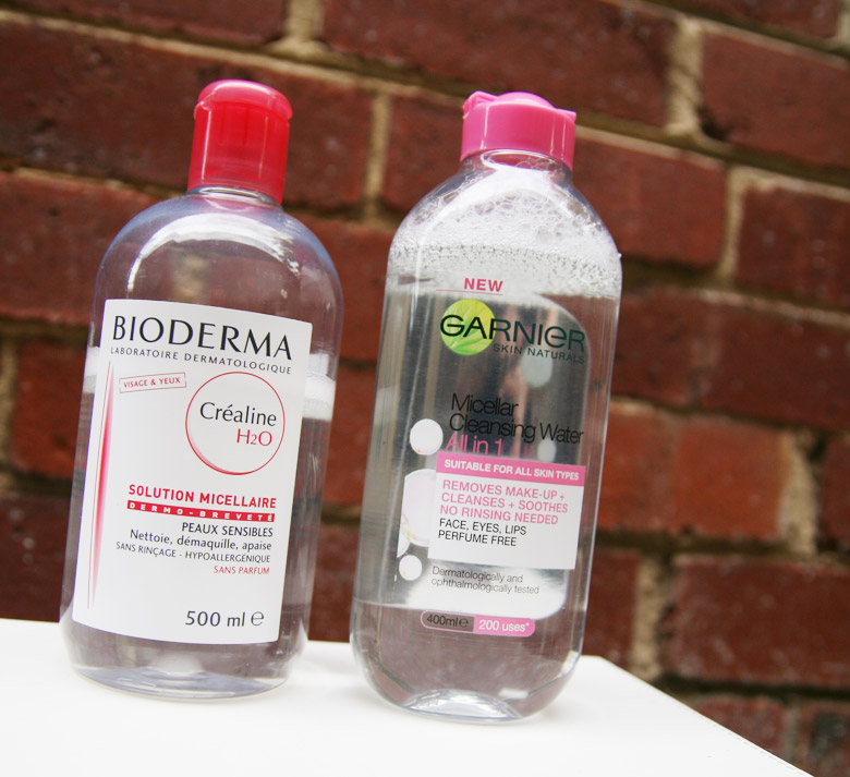 Garnier Micellar Cleansing Water and Bioderma Crealine H20