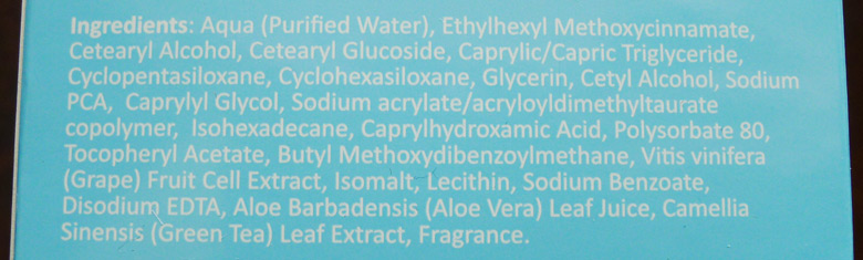 Enbacci Vitis Vinifera Rejuvenating Essential Creme Ingredients