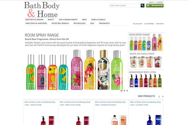 Bath Body and Home Website
