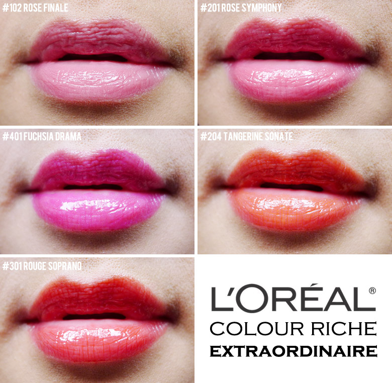 L'Oreal Color Riche Extraordinaire Lip Lacquers