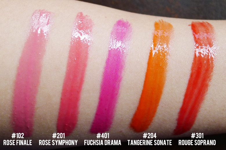 L'Oreal Color Riche Extraordinaire Lip Lacquers Swatches