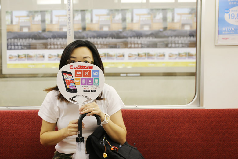 Sitting in the train