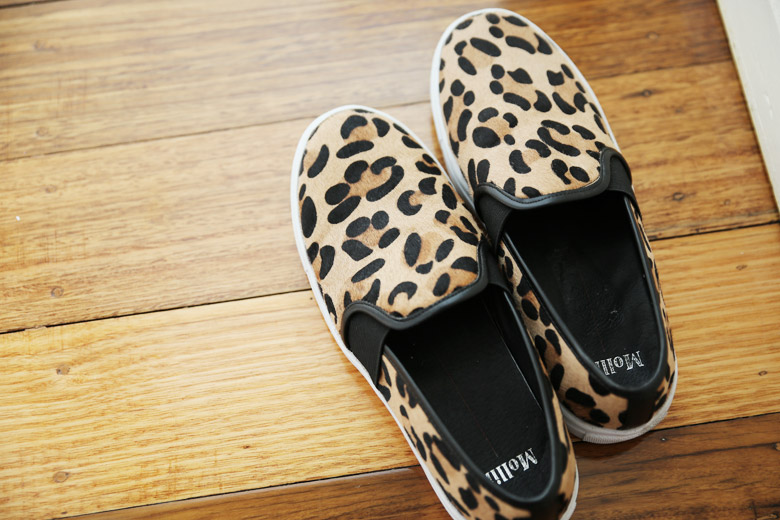 Mollini Leopard Print Loafers