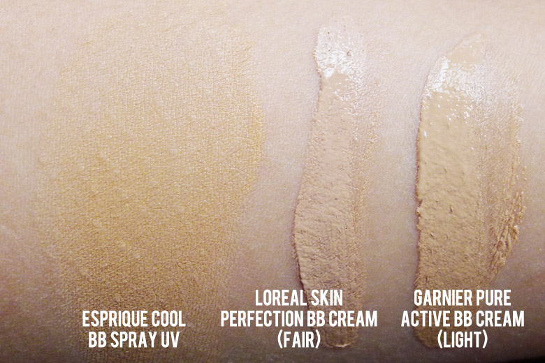 BB Creamology: Esprique by KOSE, L'Oreal and Garnier Swatches