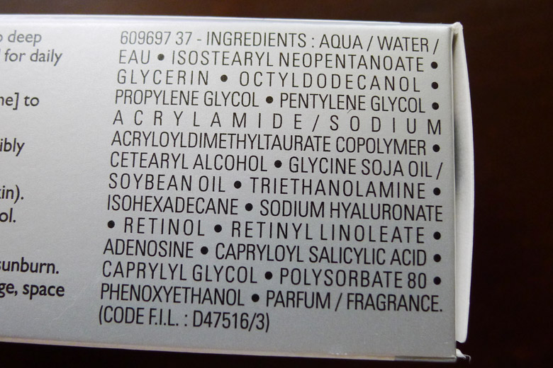 La Roche-Posay Redermic R Ingredients