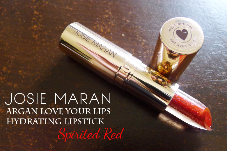 Read My Lips: Josie Maran Argan Love Your Lips Hydrating Lipstick in Spirited Red