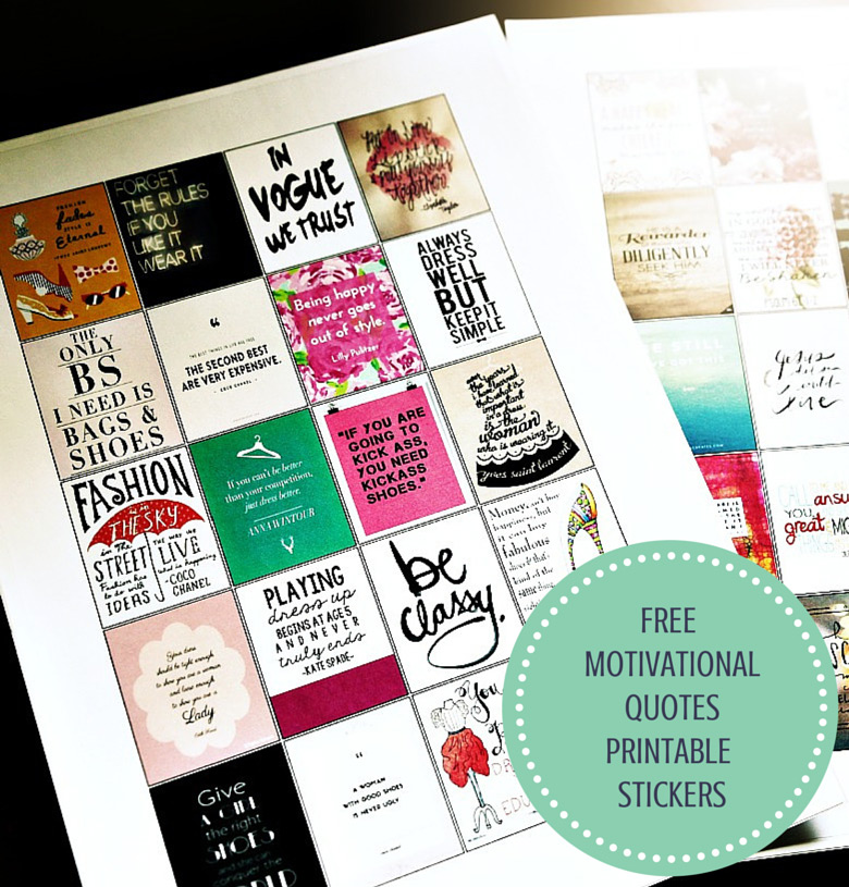 Free Erin Condren Motivational Quotes Printable Stickers