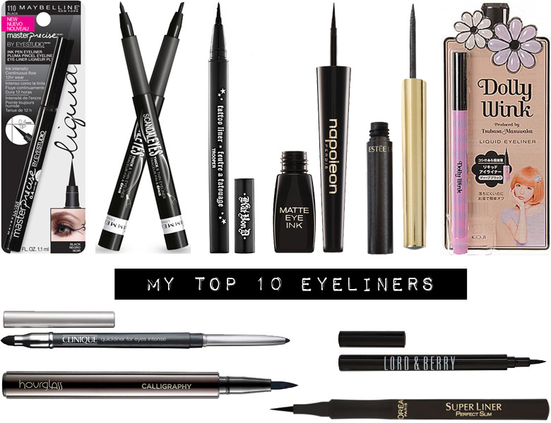 Week of Makeup Favourites 2014: My Top 10 Eyeliners
