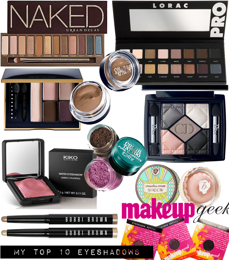 Week of Makeup Favourites 2014: My Top 10 Eyeshadows