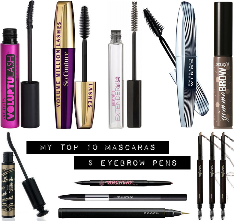 Week of Makeup Favourites 2014: My Top 10 Mascaras and Eyebrow Pens