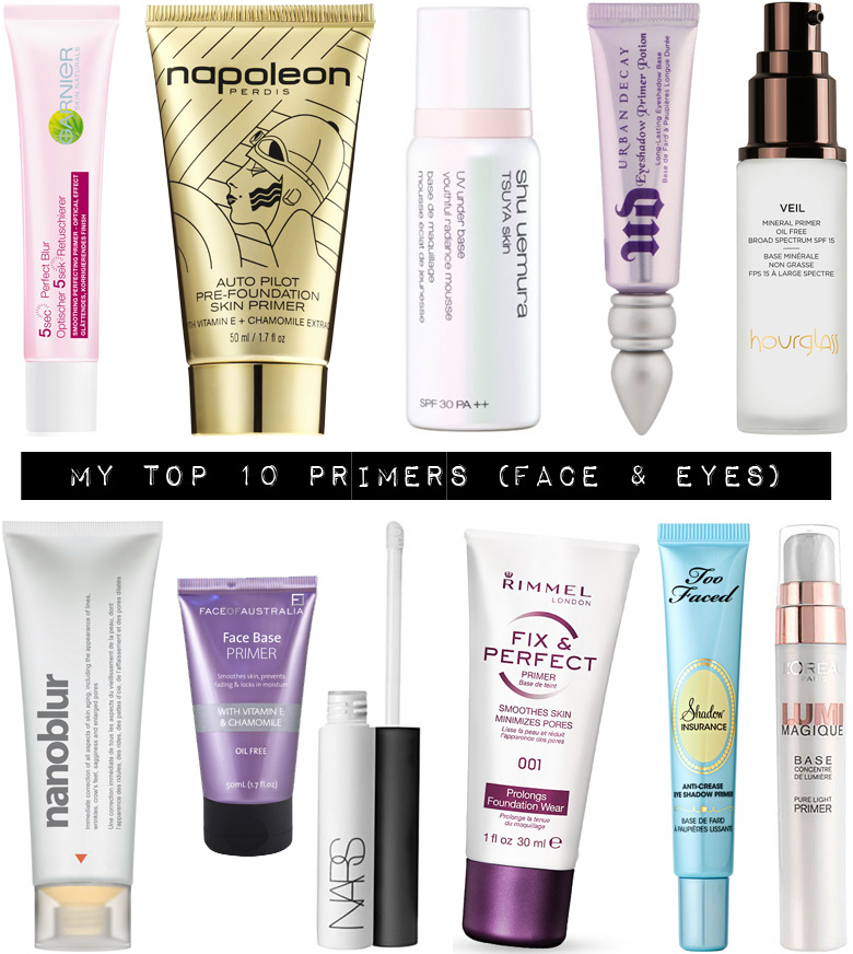 Week of Makeup Favourites 2014: My Top 10 Primers For The Face and Eyes