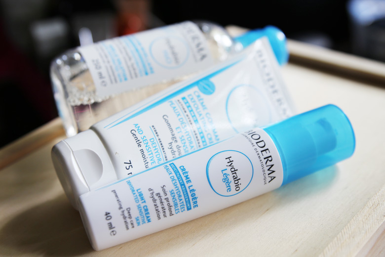 Bioderma Hydrabio Exfoliating Cream, Hydrabio H2O and Hydrabio Light Cream