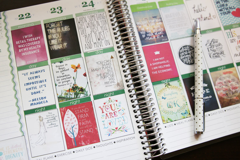 FREE Motivational Quotes Printable Stickers for Erin Condren Life Planners and other planners