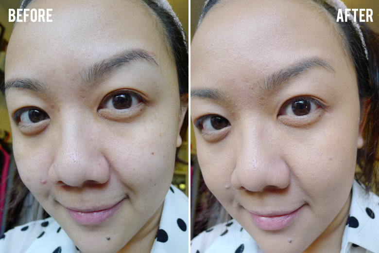 Clinique 2-in-1 Beyond Perfecting Foundation + Concealer Before and After