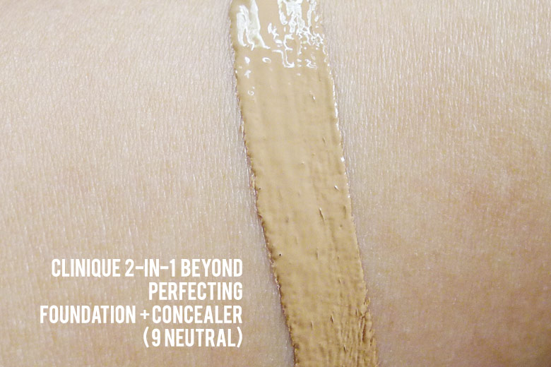 Clinique 2-in-1 Beyond Perfecting Foundation + Concealer Swatch