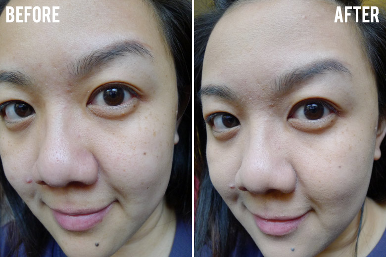 Mary Kay Endless Performance Creme-to-Powder Foundation Before and After