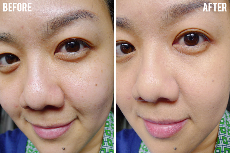 Dior Nude Air Serum de Teint Before and After