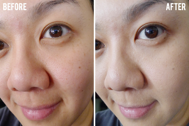 IT Cosmetics CC+ Colour Correcting Full Coverage Cream Before and After