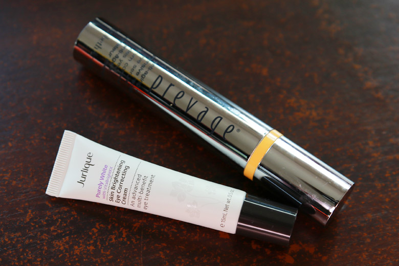 Elizabeth Arden Prevage Anti Aging Intensive Eye Serum and Jurlique Purely White Eye Cream