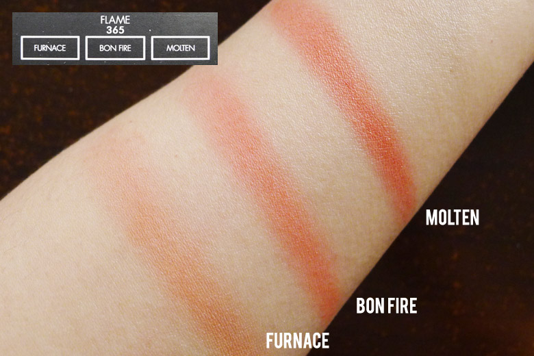 Sleek Blush By 3 Palette in Flame Swatches