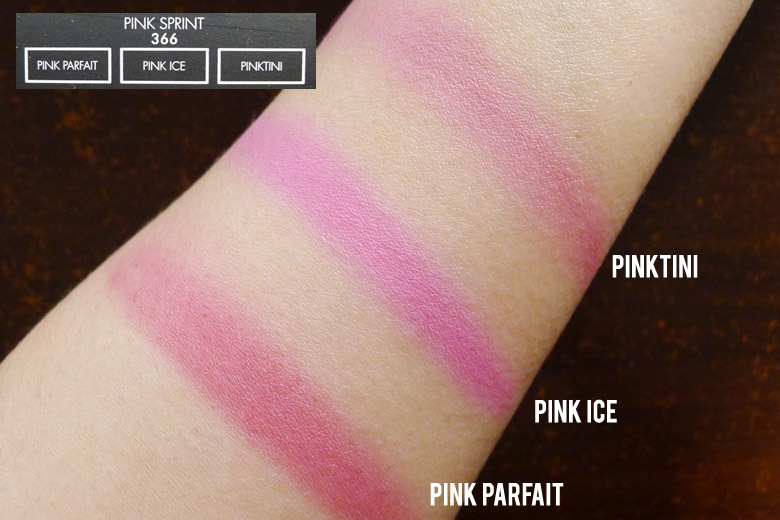 Sleek Blush By 3 Palette in Pink Spirit Swatches