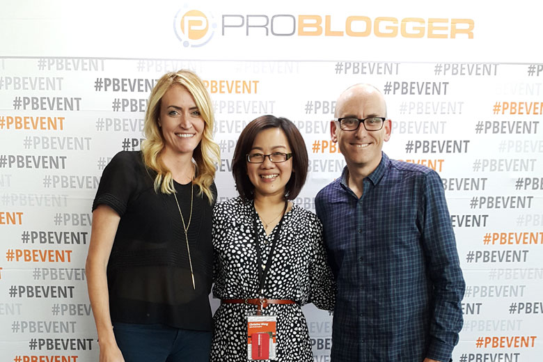 Heather Snodgrass and Darren Rowse at Problogger Event 2015