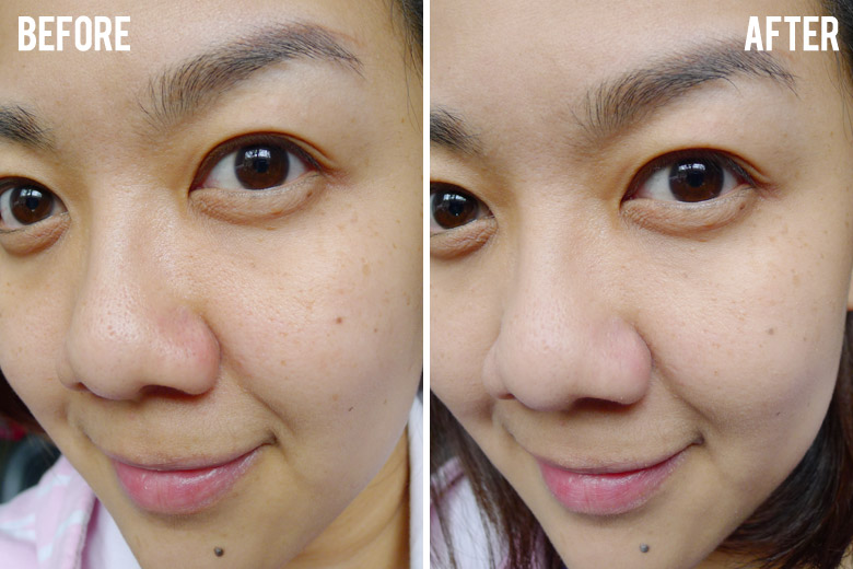 Bourjois Nude Sensation Blur Effect Before and After