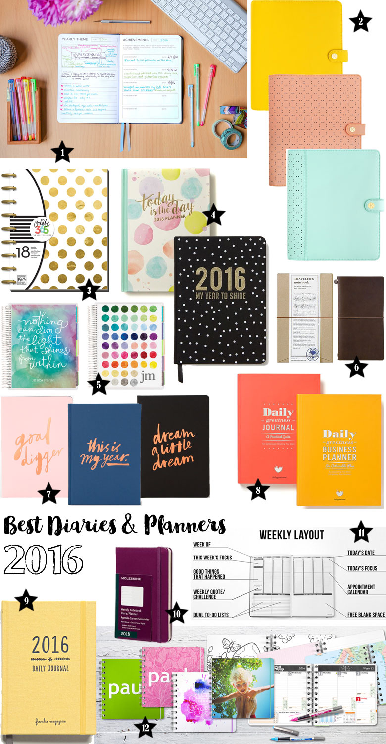 Best Diaries and Planners for 2016