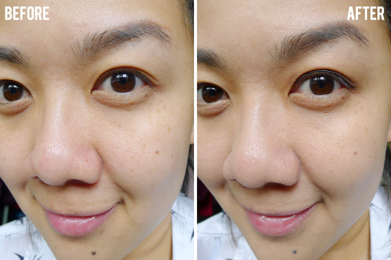 IOPE Air Cushion Foundation Before and After