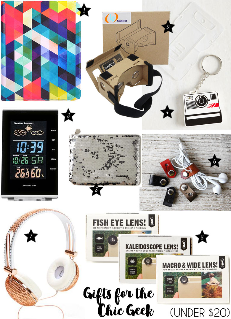 Christmas Gift Guide 2015 For The Chic Geek Under $20