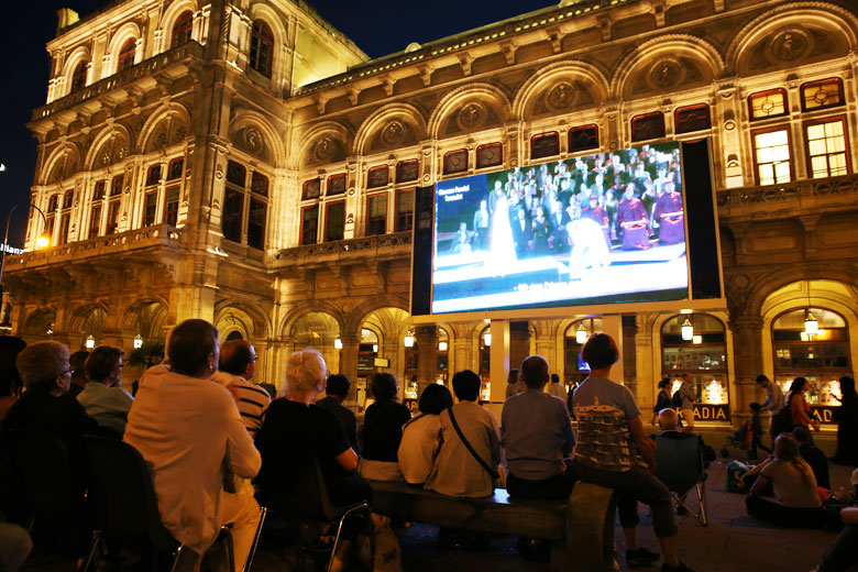 Outside the Vienna State Opera